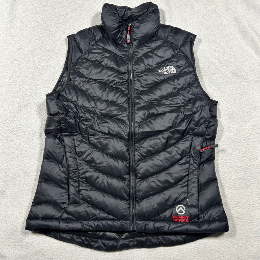 The North Face Summit Series Puffer Vest Womens S Black Pertex Down Quilted